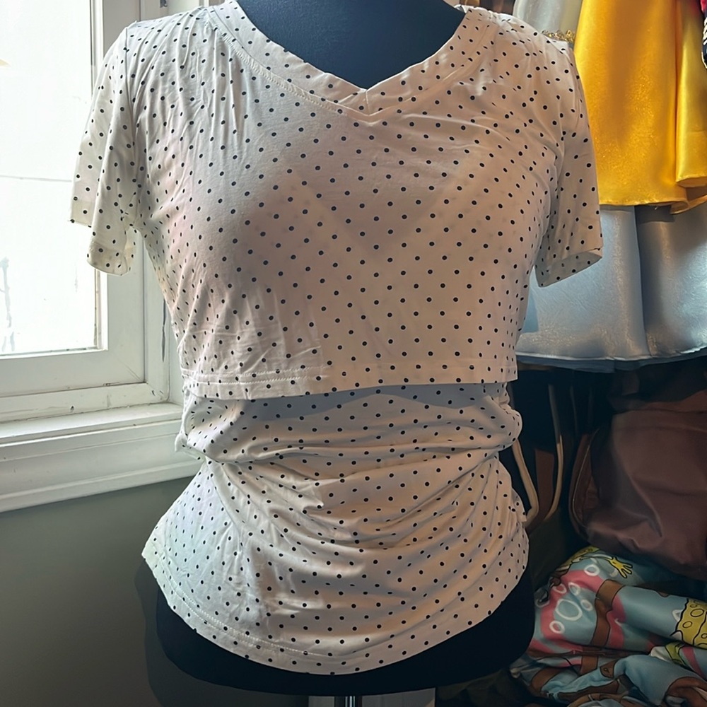 Nursing shirt polka dots